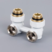 Узел нижнего подключения Delta угловой G 3/4 x 1/2 D=50 MM (Белый глянцевый) Узел нижнего подключения Delta угловой G 3/4 x 1/2 D=50 MM (Белый глянцевый)