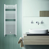 Водяной полотенцесушитель Lazzarini Roma белый прямой 840х500