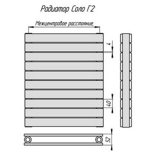 Стальной трубчатый радиатор отопления КЗТО Соло Г 2-1500-17 Стальной трубчатый радиатор отопления КЗТО Соло Г 2-1500-17
