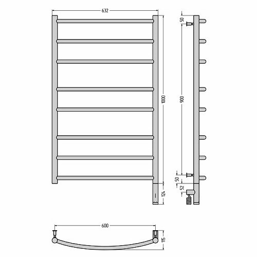 Электрический полотенцесушитель Сунержа Галант 3.0 1000х600 МЭМ правый (Без покрытия) Электрический полотенцесушитель Сунержа Галант 3.0 1000х600 МЭМ правый (Без покрытия)
