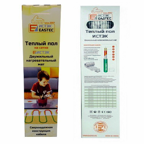 Электрический тёплый пол (мат) под плитку EASTEC ECM - 0,5
