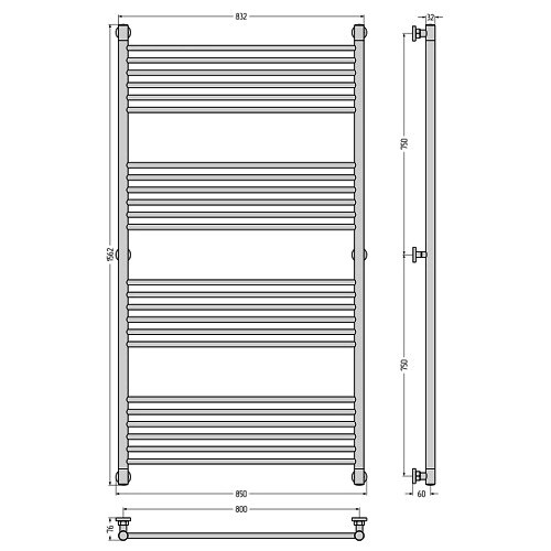 Водяной полотенцесушитель Сунержа Богема+ прямая 1500х800 (Без покрытия) Водяной полотенцесушитель Сунержа Богема+ прямая 1500х800 (Без покрытия)