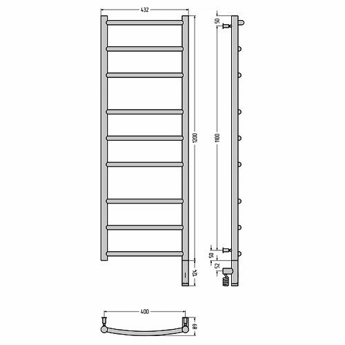 Электрический полотенцесушитель Сунержа Галант 3.0 1200х400 МЭМ правый (Без покрытия) Электрический полотенцесушитель Сунержа Галант 3.0 1200х400 МЭМ правый (Без покрытия)