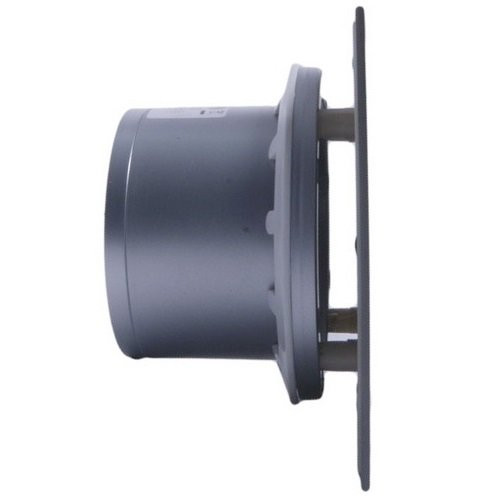 Бытовой вентилятор MMotors JSC MM-P UE 100, сверхтихий, стекло квадрат, чёрный глянец