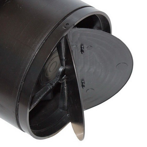 Бытовой вентилятор MMotors JSC MM-P UE 100, сверхтихий, стекло квадрат, чёрный глянец