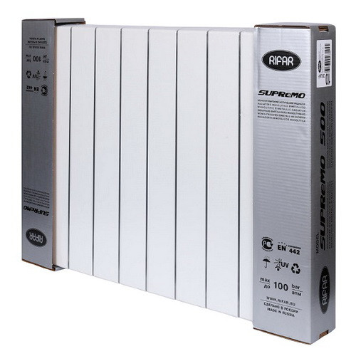 Биметаллический радиатор отопления Rifar SUPReMO 500 9 секций