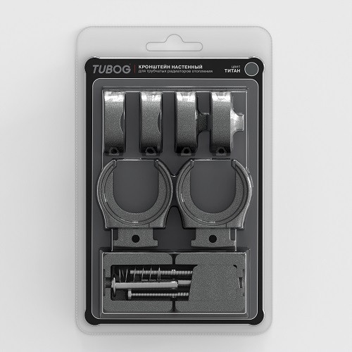 Набор настенных кронштейнов для радиаторов RIFAR TUBOG, цвет - титан Набор настенных кронштейнов для радиаторов RIFAR TUBOG, цвет - титан