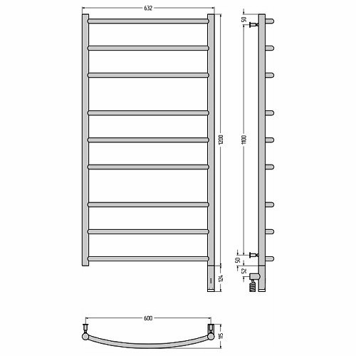 Электрический полотенцесушитель Сунержа Галант 3.0 1200х600 МЭМ правый (Без покрытия) Электрический полотенцесушитель Сунержа Галант 3.0 1200х600 МЭМ правый (Без покрытия)
