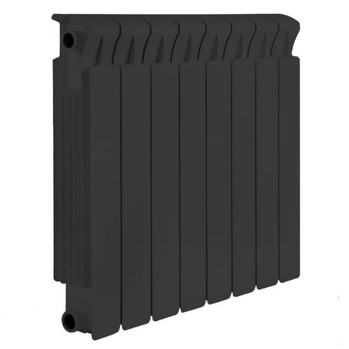 Биметаллический радиатор отопления Rifar Monolit 500 4 секции Антрацит 