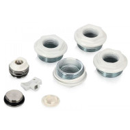 Универсальный монтажный комплект для радиаторов отопления 1/2" белый без кронштейнов