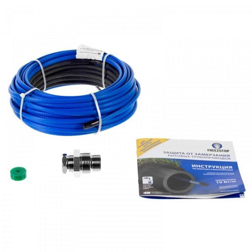 Саморегулирующийся кабель для обогрева труб изнутри Freezstop Inside 10Вт 2 метра (готовый комплект)