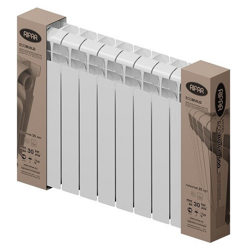 Биметаллический радиатор отопления Rifar EcoBuild 300 14 секций