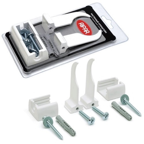 Набор настенных регулируемых кронштейнов (2 штуки), цвет - белый Набор настенных регулируемых кронштейнов (2 штуки), цвет - белый