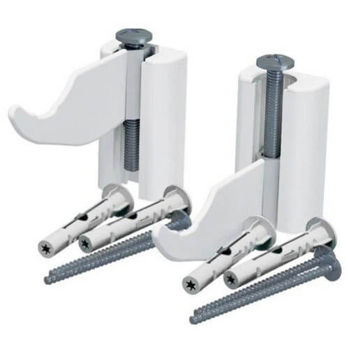 Набор настенных регулируемых кронштейнов (2 штуки), цвет - белый Набор настенных регулируемых кронштейнов (2 штуки), цвет - белый