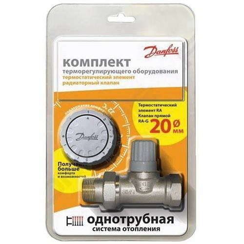 Комплект терморегулирующего оборудования Danfoss RTR-G / RTR 7091 ДУ 20 мм прямой, для однотрубной системы Комплект терморегулирующего оборудования Danfoss RTR-G / RTR 7091 ДУ 20 мм прямой, для однотрубной системы