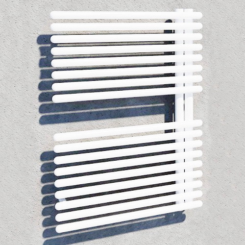 Водяной полотенцесушитель Lazzarini Garda белый прямой 700х500