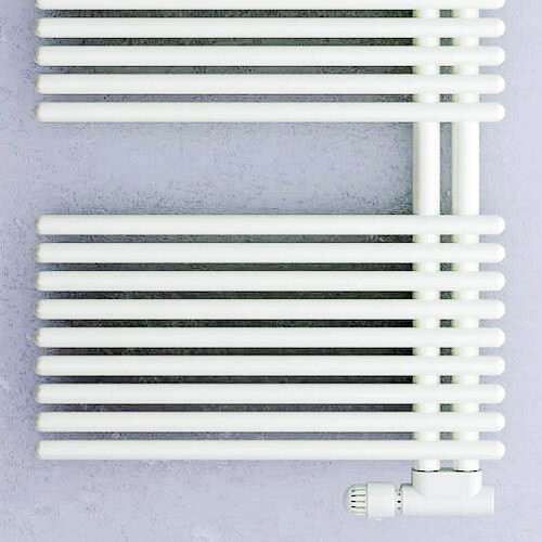 Водяной полотенцесушитель Lazzarini Garda белый прямой 700х500