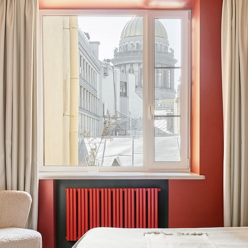 Стальной трубчатый радиатор отопления Empatiko Takt S2-712-300 Scarlet Red Стальной трубчатый радиатор отопления Empatiko Takt S2-712-300 Scarlet Red