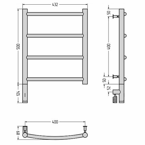Электрический полотенцесушитель Сунержа Галант 3.0 500х400 МЭМ левый (Без покрытия) Электрический полотенцесушитель Сунержа Галант 3.0 500х400 МЭМ левый (Без покрытия)