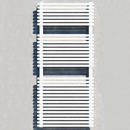 Водяной полотенцесушитель Lazzarini Ragusa белый прямой 1090х500