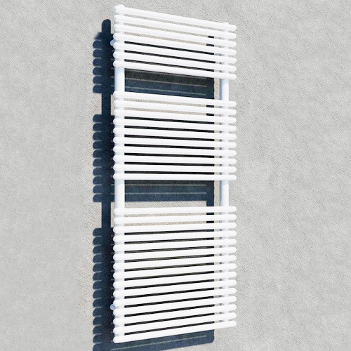 Водяной полотенцесушитель Lazzarini Ragusa белый прямой 1090х500