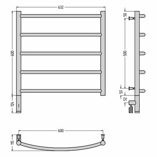 Электрический полотенцесушитель Сунержа Галант 3.0 600х600 МЭМ левый (Без покрытия) Электрический полотенцесушитель Сунержа Галант 3.0 600х600 МЭМ левый (Без покрытия)