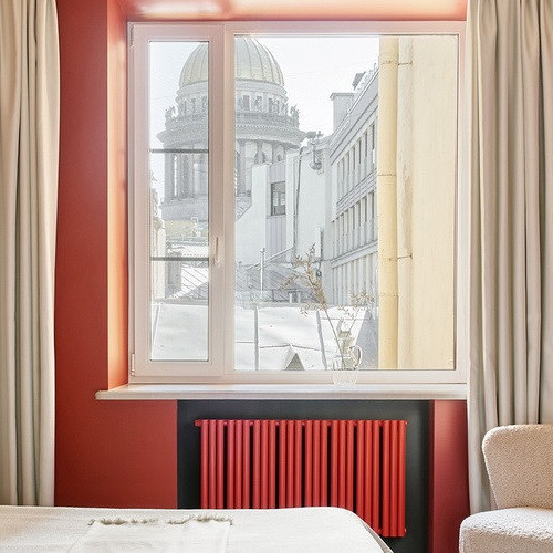 Стальной трубчатый радиатор отопления Empatiko Takt L1-1552-200 Scarlet Red