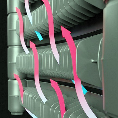 Биметаллический радиатор отопления Rifar Convex 500-18 Титан