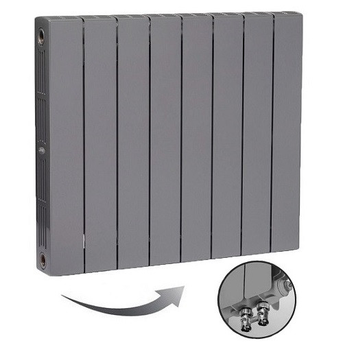 Биметаллический радиатор отопления Rifar SUPReMO Ventil 500 10 секций Титан