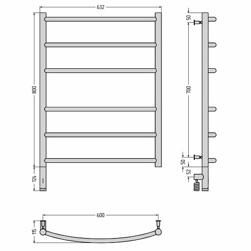 Электрический полотенцесушитель Сунержа Галант 3.0 800х600 МЭМ левый (Без покрытия) Электрический полотенцесушитель Сунержа Галант 3.0 800х600 МЭМ левый (Без покрытия)