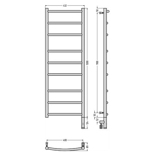 Электрический полотенцесушитель Сунержа Галант 3.0 1200х400 МЭМ левый (Без покрытия) Электрический полотенцесушитель Сунержа Галант 3.0 1200х400 МЭМ левый (Без покрытия)