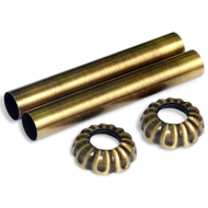 Комплект декоративных трубок "ретро" SR Rubinetterie L.70 x D.18-20-1/2", бронза