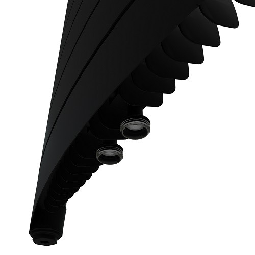 Биметаллический радиатор отопления Rifar Convex Ventil 500-18 Антрацит