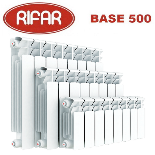 Биметаллический радиатор Rifar Base 500 8 секций Биметаллический радиатор Rifar Base 500 8 секций