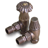 Комплект декоративных вентилей EXEMET угловых для чугунных радиаторов 1/2"