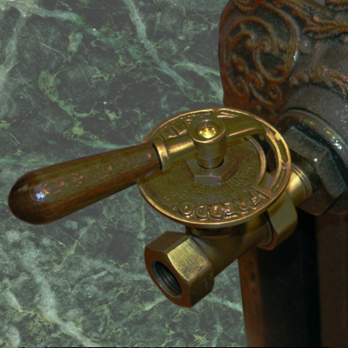 Комплект декоративных вентилей EXEMET прямых для чугунных радиаторов 1/2", с деревянной ручкой Комплект декоративных вентилей EXEMET прямых для чугунных радиаторов 1/2", с деревянной ручкой