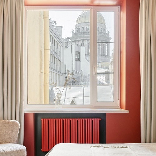 Стальной трубчатый радиатор отопления Empatiko Takt S2-1792-500 Scarlet Red  Стальной трубчатый радиатор отопления Empatiko Takt S2-1792-500 Scarlet Red