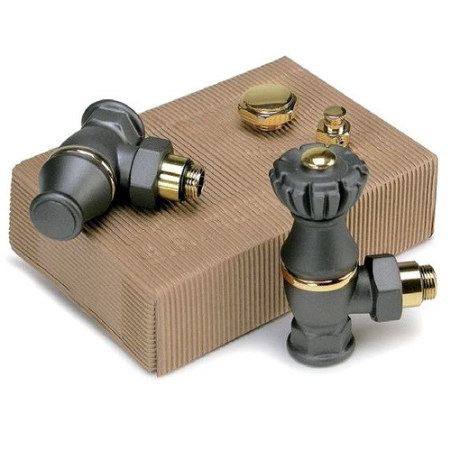 Комплект SR Rubinetterie серия Liberty 1/2" x 3/4" угловой, антрацит