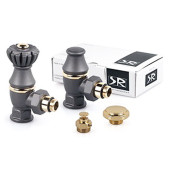 Комплект SR Rubinetterie серия Liberty 1/2" x 3/4" угловой, антрацит Комплект SR Rubinetterie серия Liberty 1/2" x 3/4" угловой, антрацит