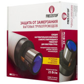 Саморегулирующийся кабель для обогрева труб Freezstop 25Вт 7 метров (готовый комплект)