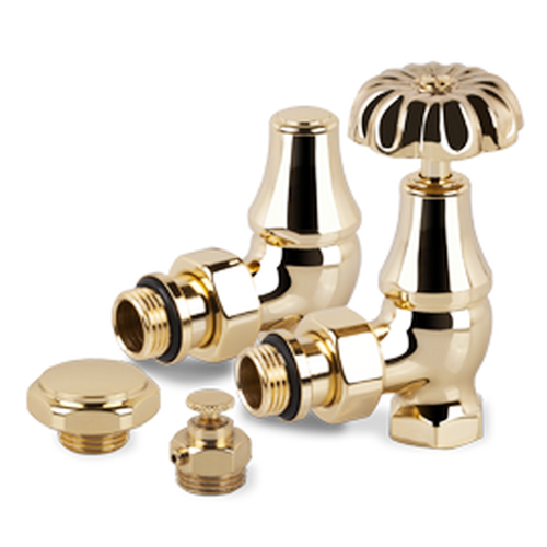 Комплект SR Rubinetterie серия Old Style 1/2" угловой, светлое золото