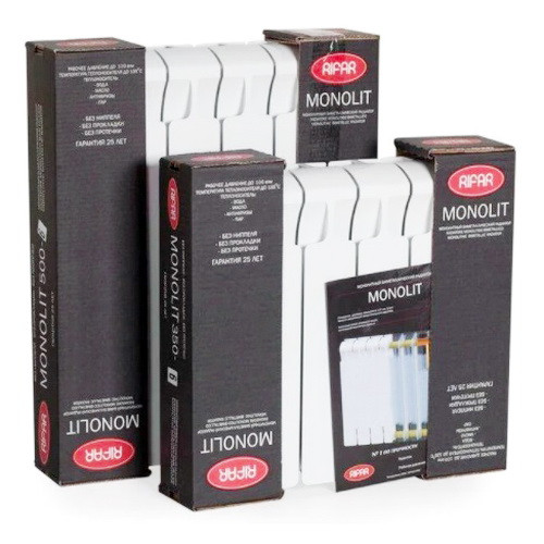 Биметаллический радиатор отопления Rifar Monolit 350 6 секций