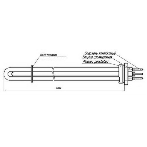 Трубчатый нагревательный элемент (ТЭН) не регулируемый SDM T 10,5 кВт