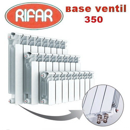 Биметаллический радиатор Rifar Base Ventil 350 8 секций Биметаллический радиатор Rifar Base Ventil 350 8 секций