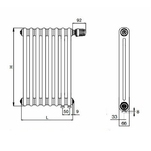Стальной трубчатый радиатор отопления Rifar Tubog Ventil 2057 DV1 28 секций RAL 9016 Стальной трубчатый радиатор отопления Rifar Tubog Ventil 2057 DV1 28 секций RAL 9016