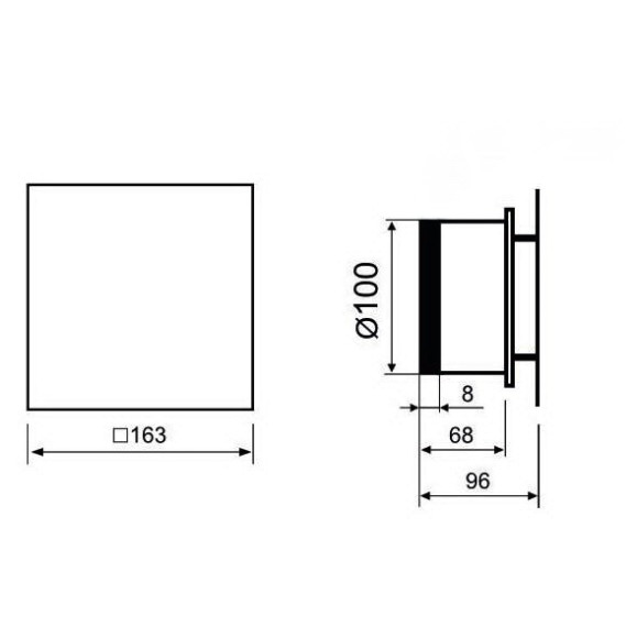 Бытовой вентилятор MMotors JSC MM-P 06-сверхмощный, стекло квадрат, мозаика золото 
