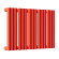 Стальной трубчатый радиатор отопления Empatiko Takt S1-592-300 Scarlet Red