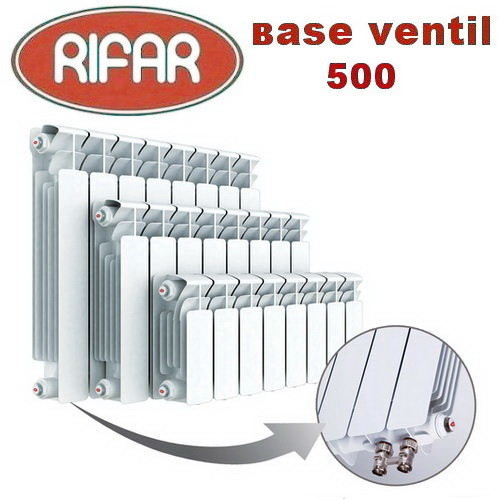 Биметаллический радиатор Rifar Base Ventil 500 4 секции