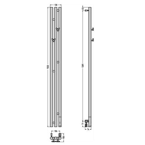 Электрический полотенцесушитель Сунержа Терция 3.0 1500х106 правый (Без покрытия) Электрический полотенцесушитель Сунержа Терция 3.0 1500х106 правый (Без покрытия)