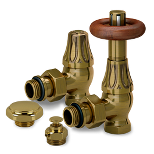 Комплект SR Rubinetterie серия Old Style 1/2" угловой, бронза (термостатика) Комплект SR Rubinetterie серия Old Style 1/2" угловой, бронза (термостатика)
